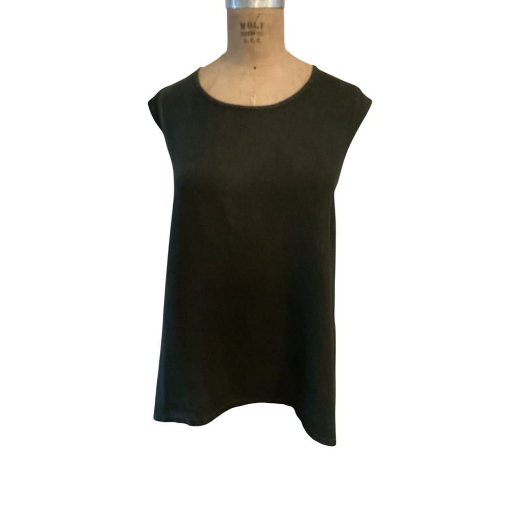 Bryan Walker 100% Linen Sleeveless Tunic Lagenlook Olive Green 1X